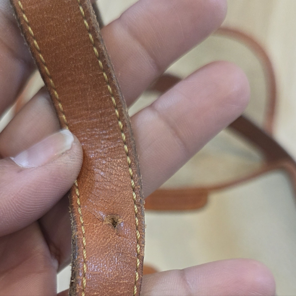 Dooney & Bourke Pebble Leather Crossbody - Cream with Brown Trim - Picture 7 of 13